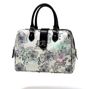 Apt. 9 Floral Patterned Handbag with Black Accents